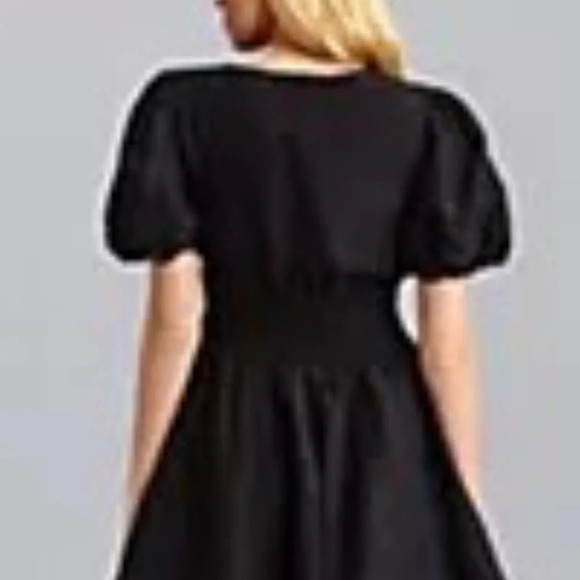 NWT Anthropologie Katerina Black V-Neck Mini Dress Small - Picture 2 of 3